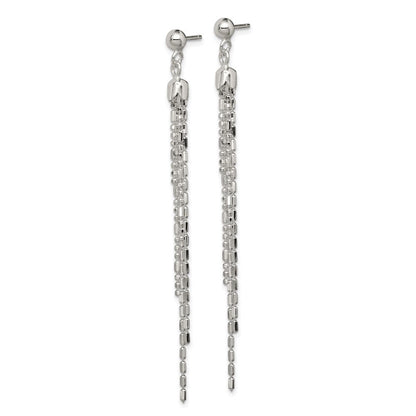 Sterlingsilber Rhodiniert Fantasie Multi-strand Stecker Ohrhänger