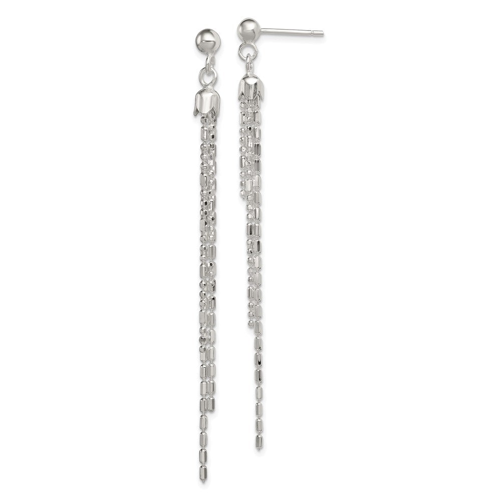 Sterlingsilber Rhodiniert Fantasie Multi-strand Stecker Ohrhänger