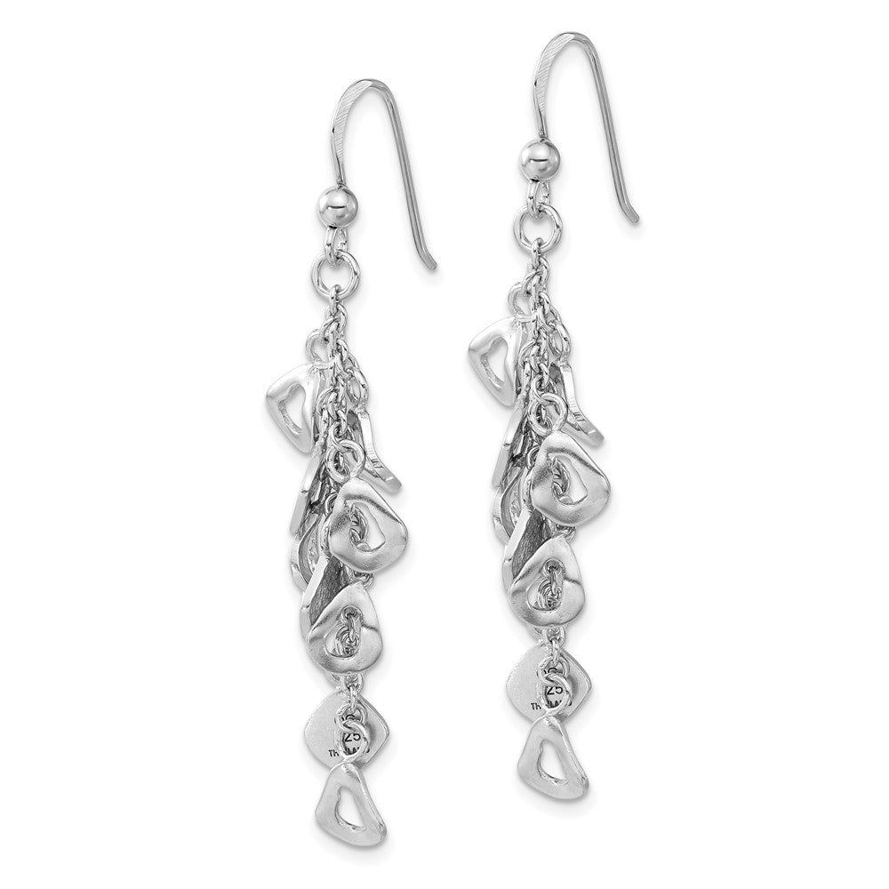 Sterlingsilber Poliert & Strukturiert Contemporary Charm Ohrhänger
