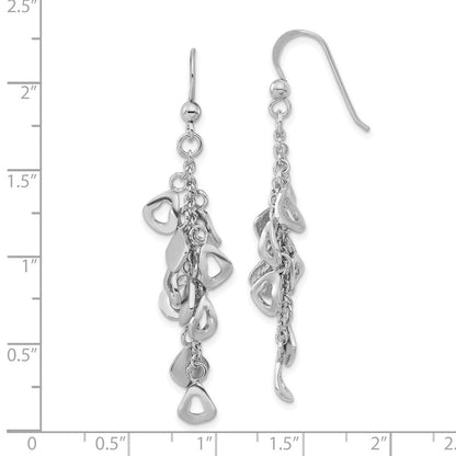 Sterlingsilber Poliert & Strukturiert Contemporary Charm Ohrhänger