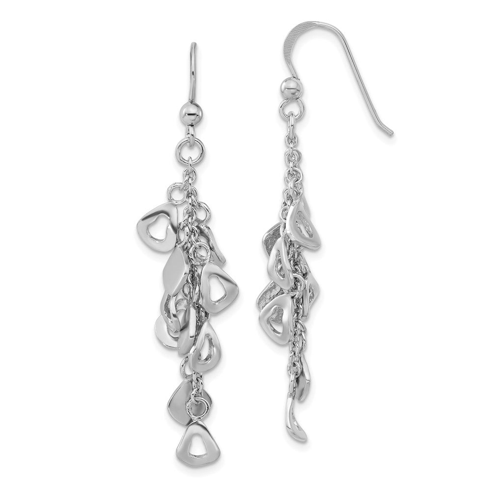 Sterlingsilber Poliert & Strukturiert Contemporary Charm Ohrhänger
