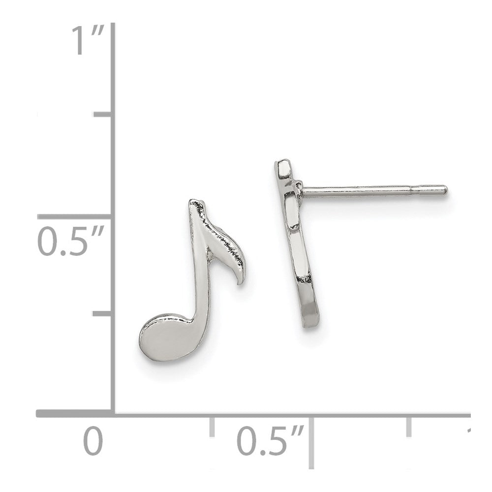 Sterlingsilber Musical Note Mini Ohrringe