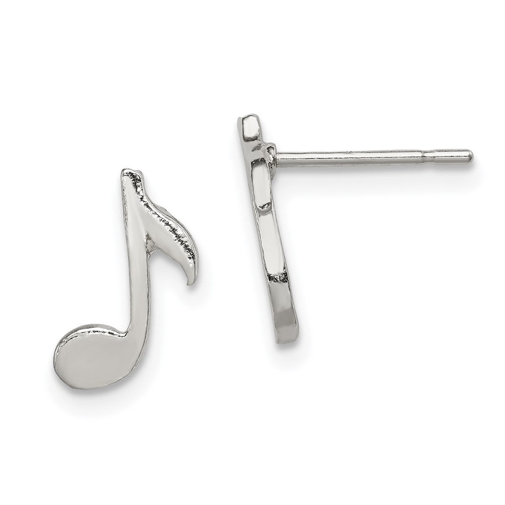 Sterlingsilber Musical Note Mini Ohrringe