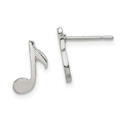 Sterlingsilber Musical Note Mini Ohrringe