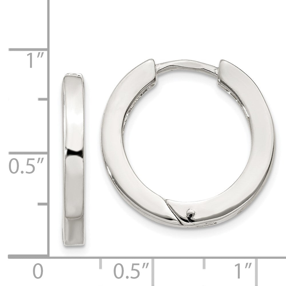 Sterlingsilber 2.5x20mm Klappbar Creolen