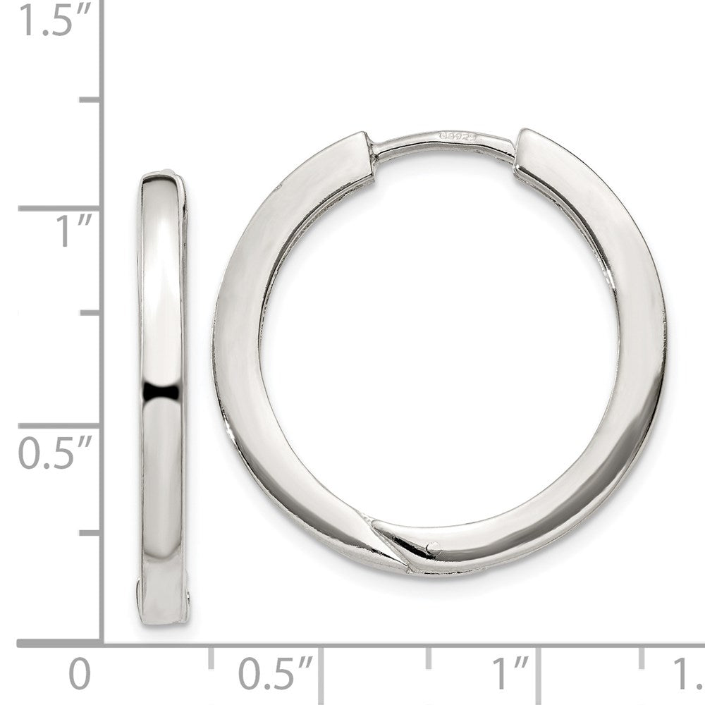 Sterlingsilber 2.5x25mm Klappbar Creolen