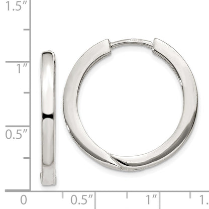 Sterlingsilber 2.5x25mm Klappbar Creolen