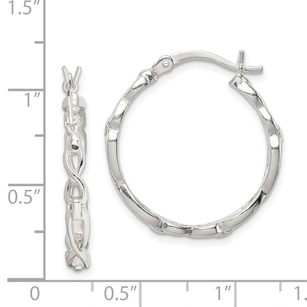 Sterlingsilber Unendlichkeit Design Creolen