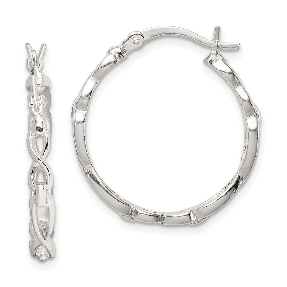 Sterlingsilber Unendlichkeit Design Creolen