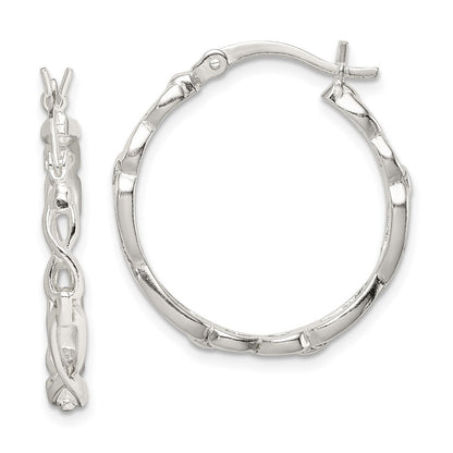 Sterlingsilber Unendlichkeit Design Creolen