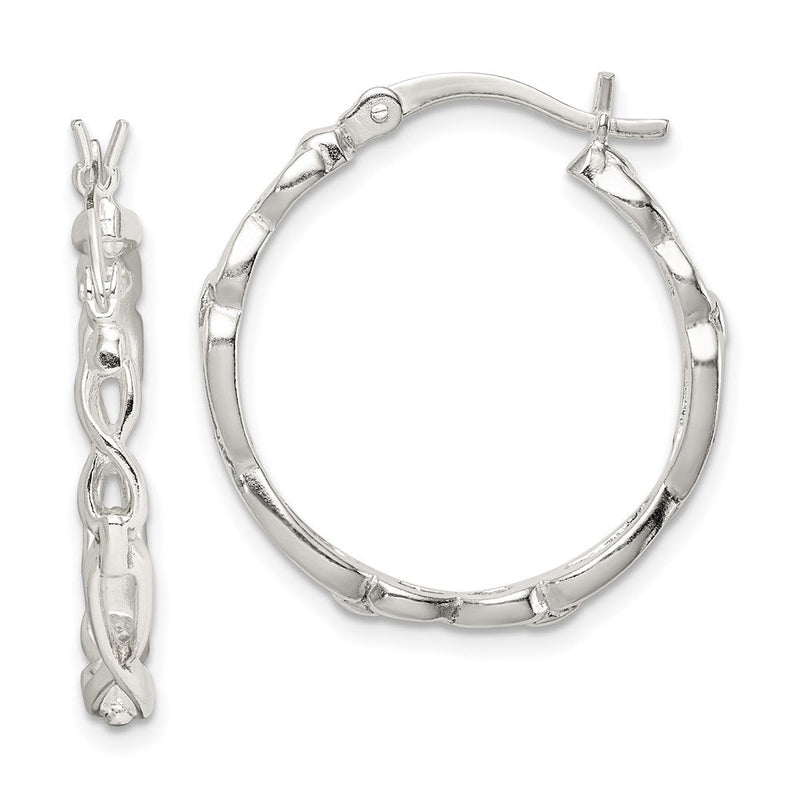 Sterlingsilber Unendlichkeit Design Creolen