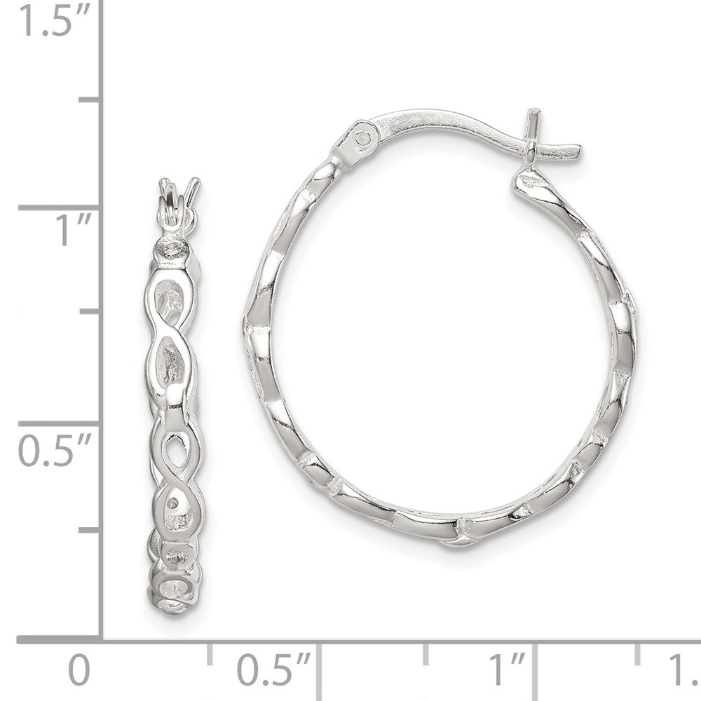 Sterlingsilber Unendlichkeit Design Zirkonia Creolen