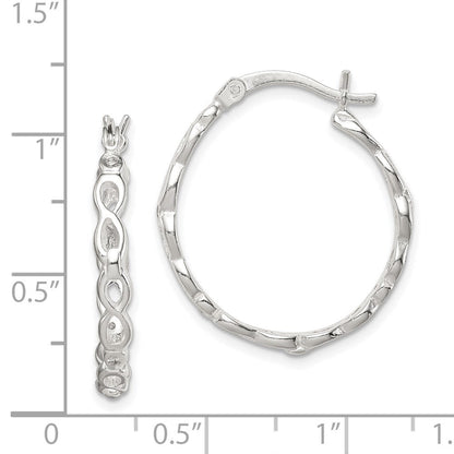 Sterlingsilber Unendlichkeit Design Zirkonia Creolen