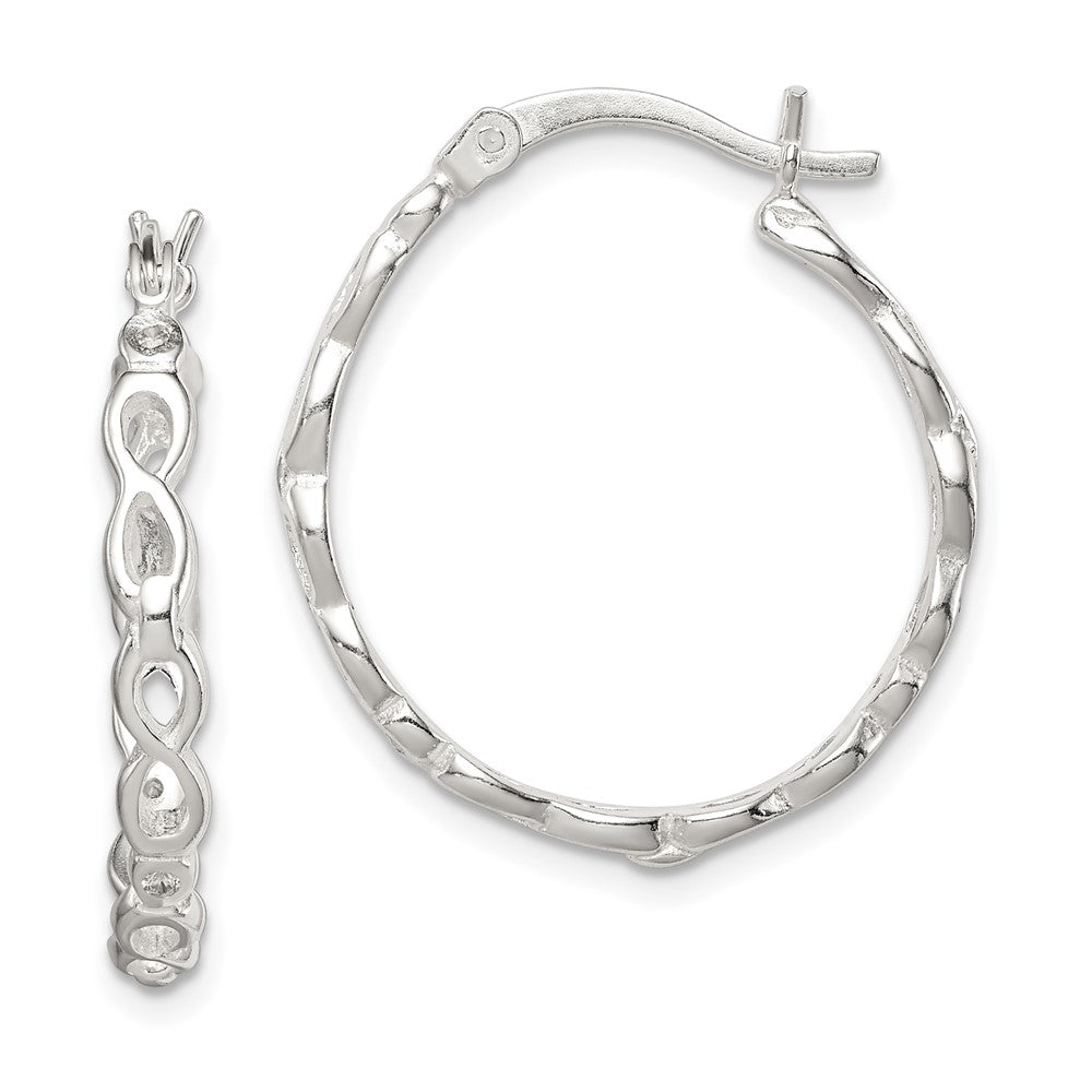 Sterlingsilber Unendlichkeit Design Zirkonia Creolen