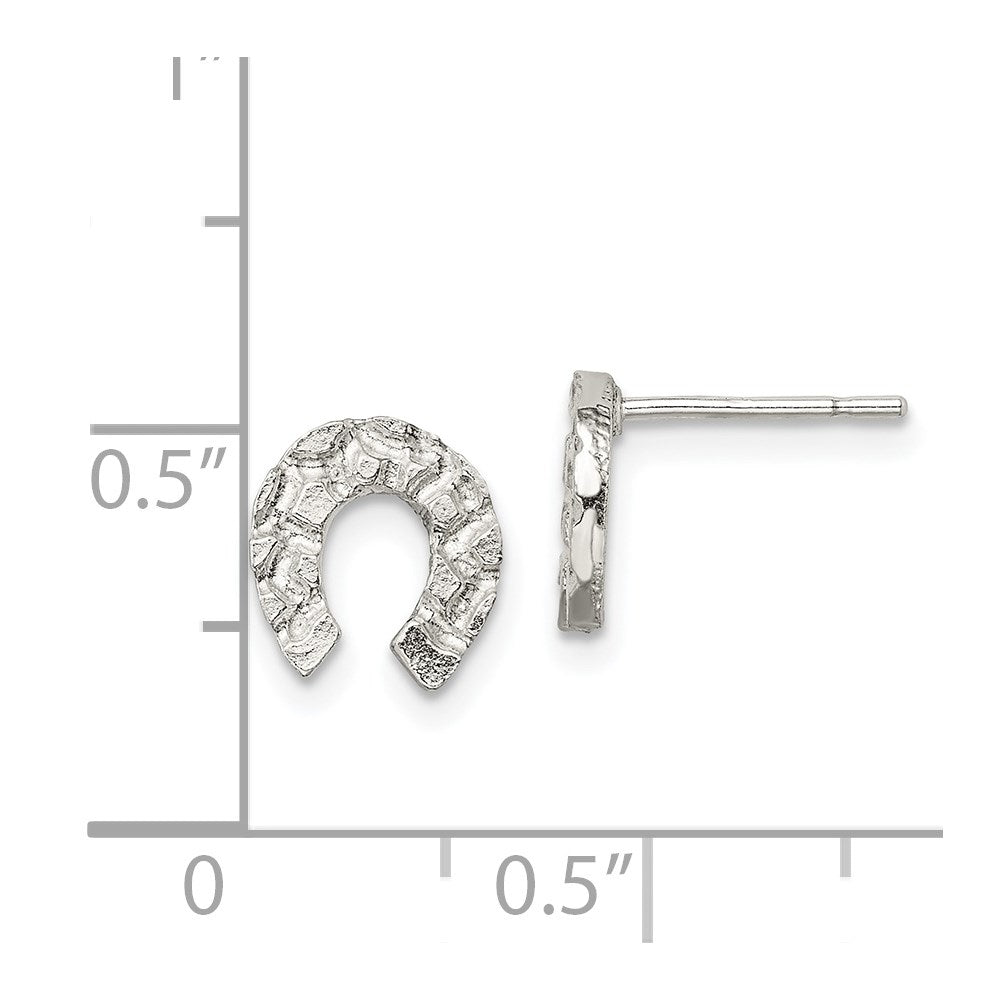Sterlingsilber Hufeisen Mini Ohrringe