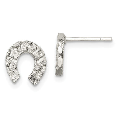 Sterlingsilber Hufeisen Mini Ohrringe