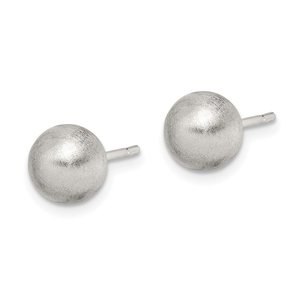 Sterlingsilber Poliert 7mm Lasergraviert-cut Ohrstecker