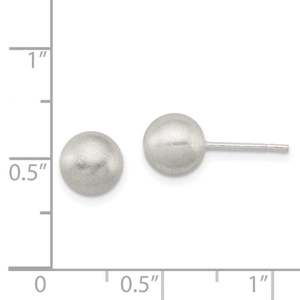 Sterlingsilber Poliert 7mm Lasergraviert-cut Ohrstecker