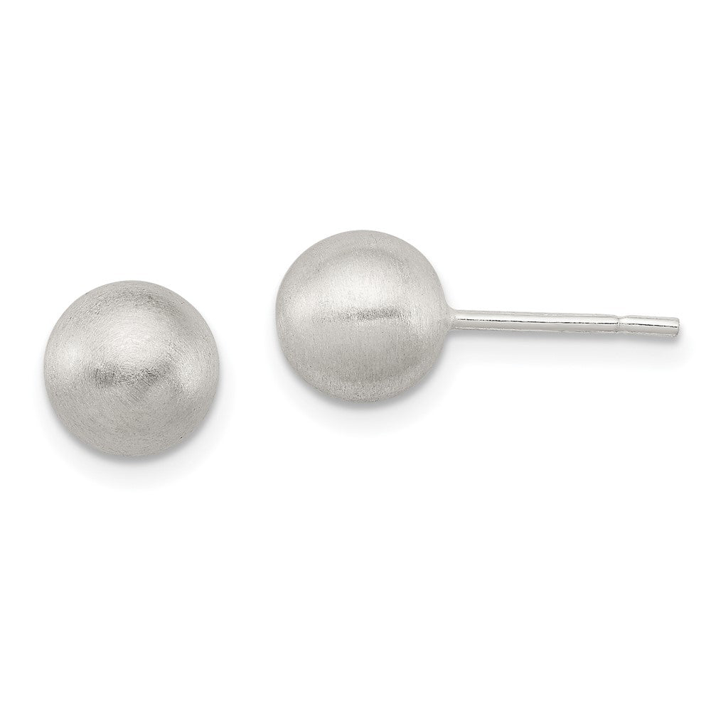 Sterlingsilber Poliert 7mm Lasergraviert-cut Ohrstecker