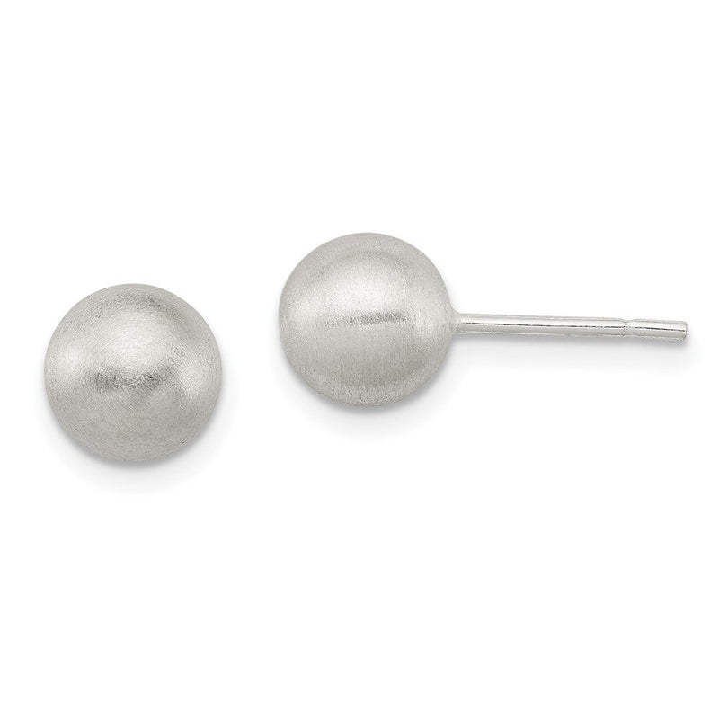 Sterlingsilber Poliert 7mm Lasergraviert-cut Ohrstecker