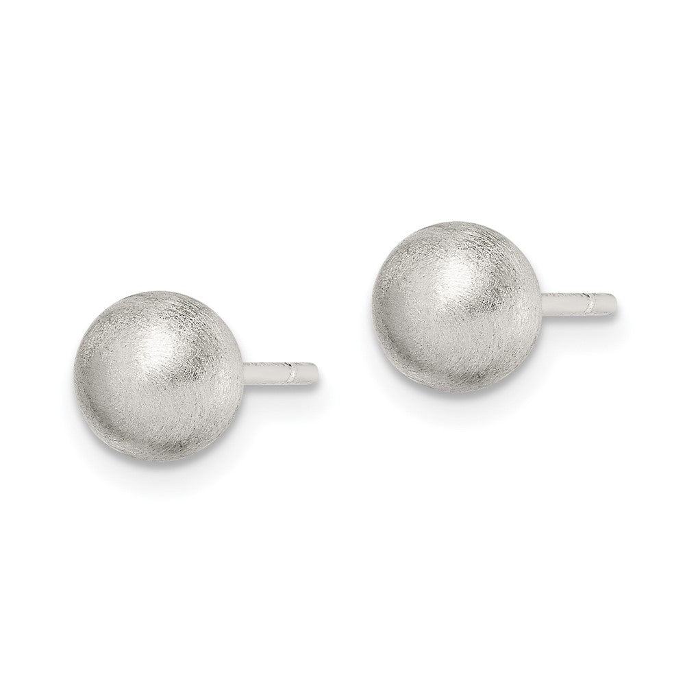 Sterlingsilber Poliert 6mm Lasergraviert-cut Ohrstecker