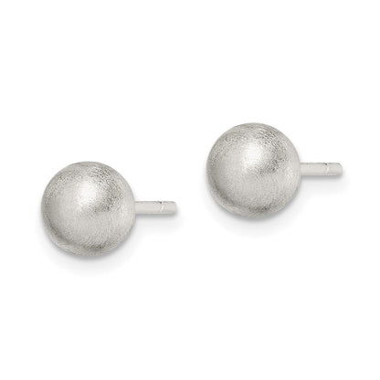 Sterlingsilber Poliert 6mm Lasergraviert-cut Ohrstecker