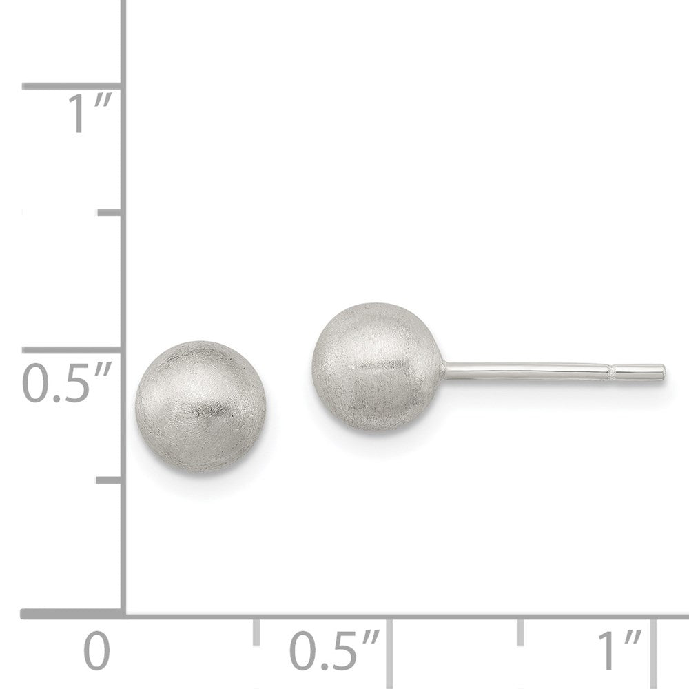 Sterlingsilber Poliert 6mm Lasergraviert-cut Ohrstecker