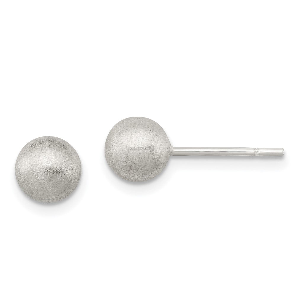 Sterlingsilber Poliert 6mm Lasergraviert-cut Ohrstecker