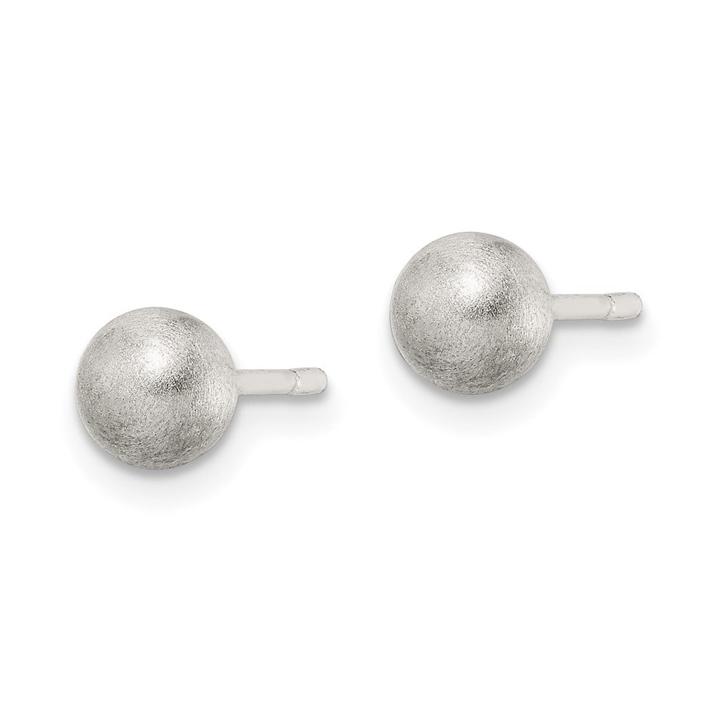 Sterlingsilber Poliert 5mm Lasergraviert-cut Ohrstecker