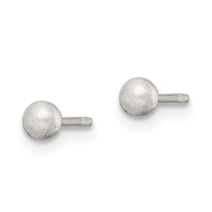 Sterlingsilber Poliert 3mm Lasergraviert-cut Ohrstecker