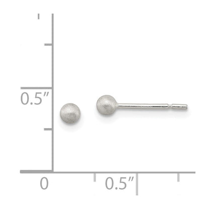 Sterlingsilber Poliert 3mm Lasergraviert-cut Ohrstecker