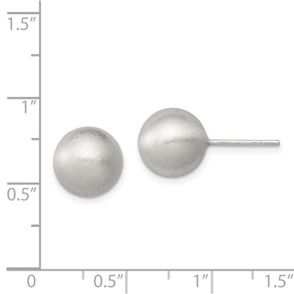Sterlingsilber Poliert 10mm Lasergraviert-cut Ohrstecker