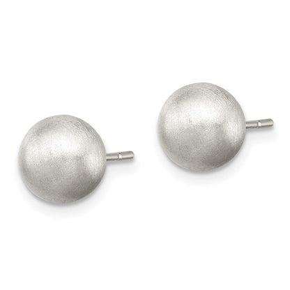 Sterlingsilber Poliert 8mm Lasergraviert-cut Ohrstecker