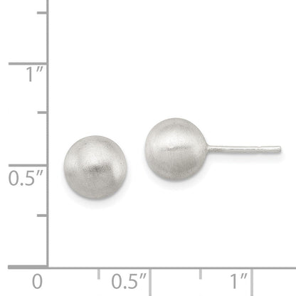 Sterlingsilber Poliert 8mm Lasergraviert-cut Ohrstecker