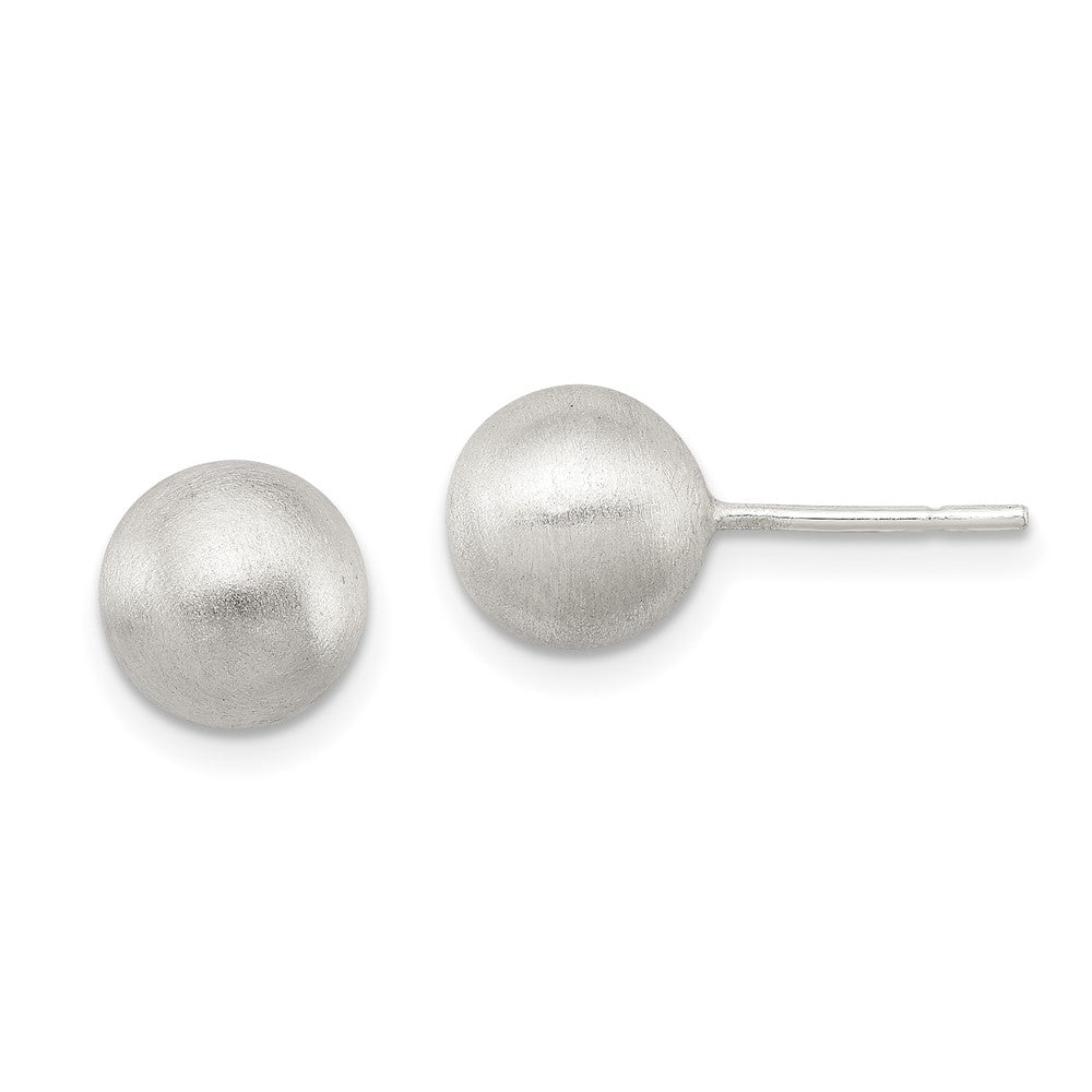 Sterlingsilber Poliert 8mm Lasergraviert-cut Ohrstecker
