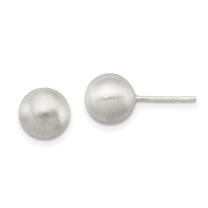 Sterlingsilber Poliert 8mm Lasergraviert-cut Ohrstecker