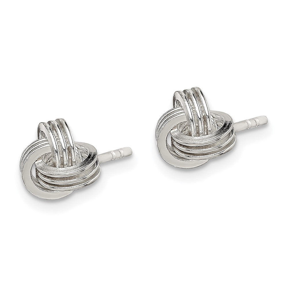 Sterlingsilber Poliert Fantasie Liebe Knoten Ohrstecker