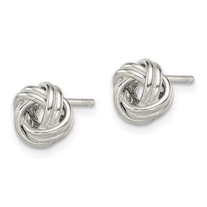 Sterlingsilber Rhodiniert Poliert Liebe Knoten Ohrstecker