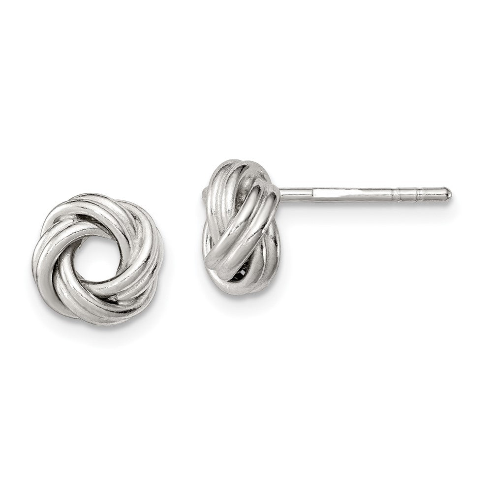 Sterlingsilber Rhodiniert Poliert Liebe Knoten Ohrstecker
