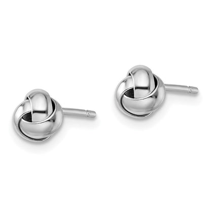 Sterlingsilber Rhodiniert Liebe Knoten Ohrstecker