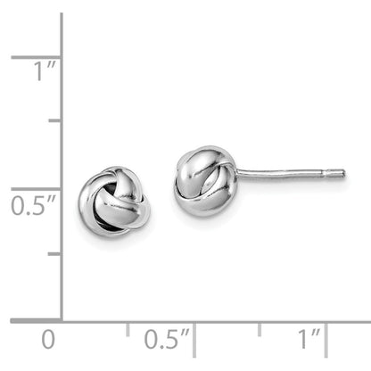 Sterlingsilber Rhodiniert Liebe Knoten Ohrstecker