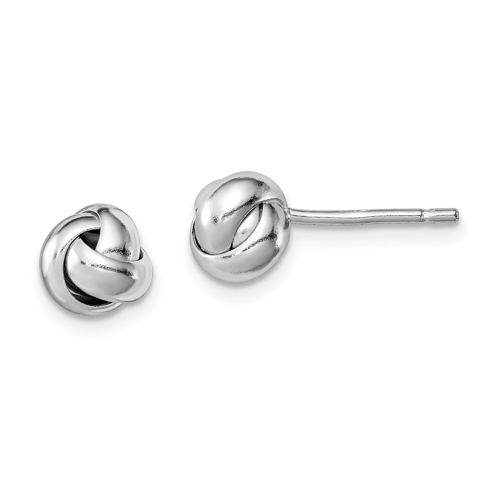 Sterlingsilber Rhodiniert Liebe Knoten Ohrstecker