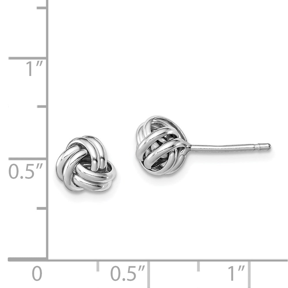 Sterlingsilber Rhodiniert Doppelt Knoten Ohrstecker