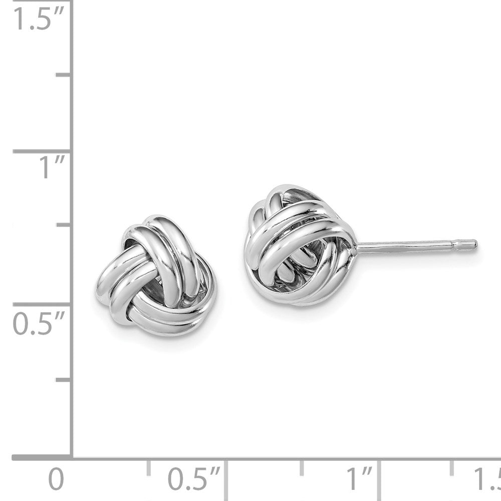 Sterlingsilber Rhodiniert Doppelt Knoten Ohrstecker