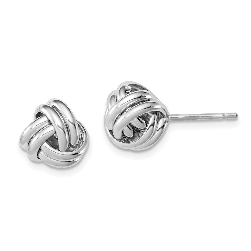 Sterlingsilber Rhodiniert Doppelt Knoten Ohrstecker