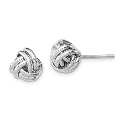 Sterlingsilber Rhodiniert Doppelt Knoten Ohrstecker