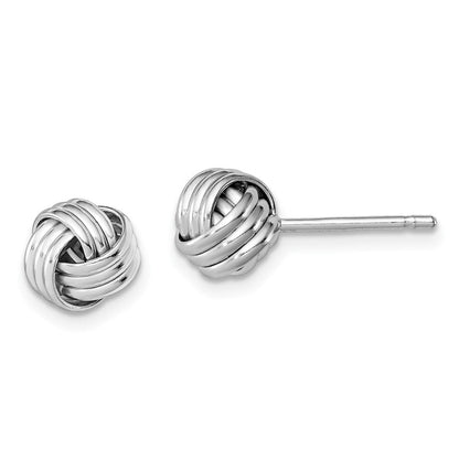 Sterlingsilber Rhodiniert Dreifach Knoten Ohrstecker