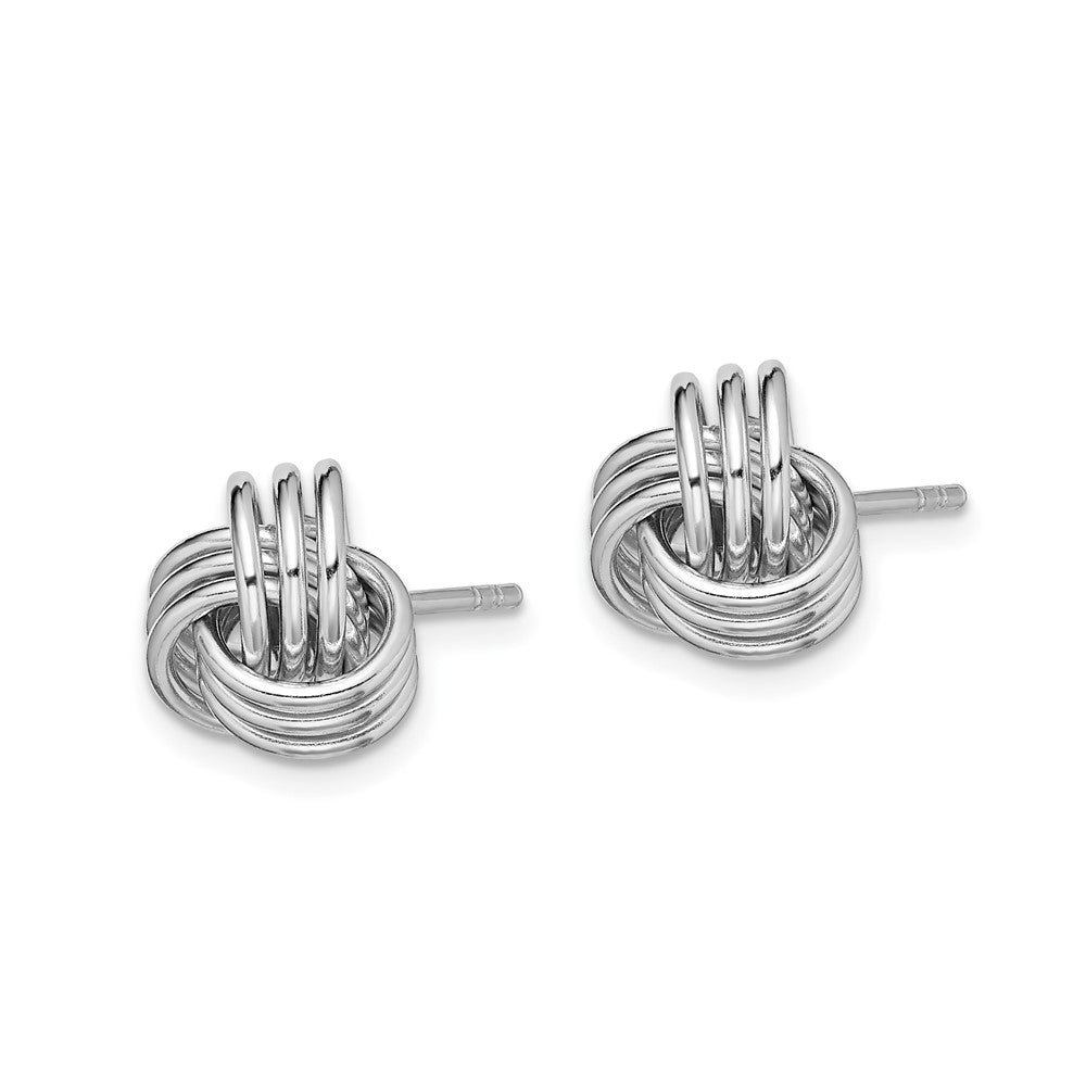 Sterlingsilber Rhodiniert Poliert Liebe Knoten Ohrstecker