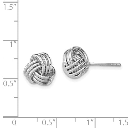 Sterlingsilber Rhodiniert Poliert Liebe Knoten Ohrstecker