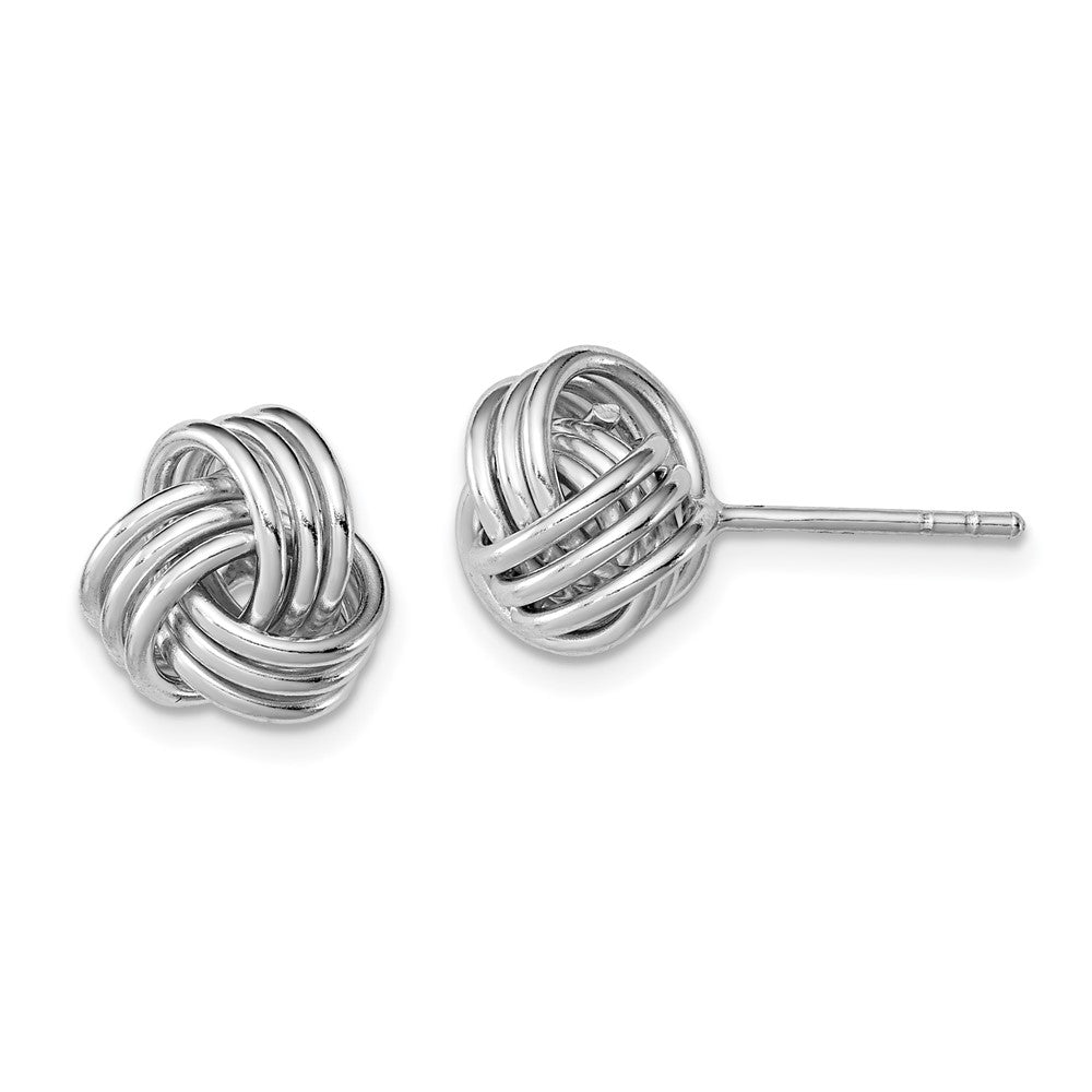 Sterlingsilber Rhodiniert Poliert Liebe Knoten Ohrstecker